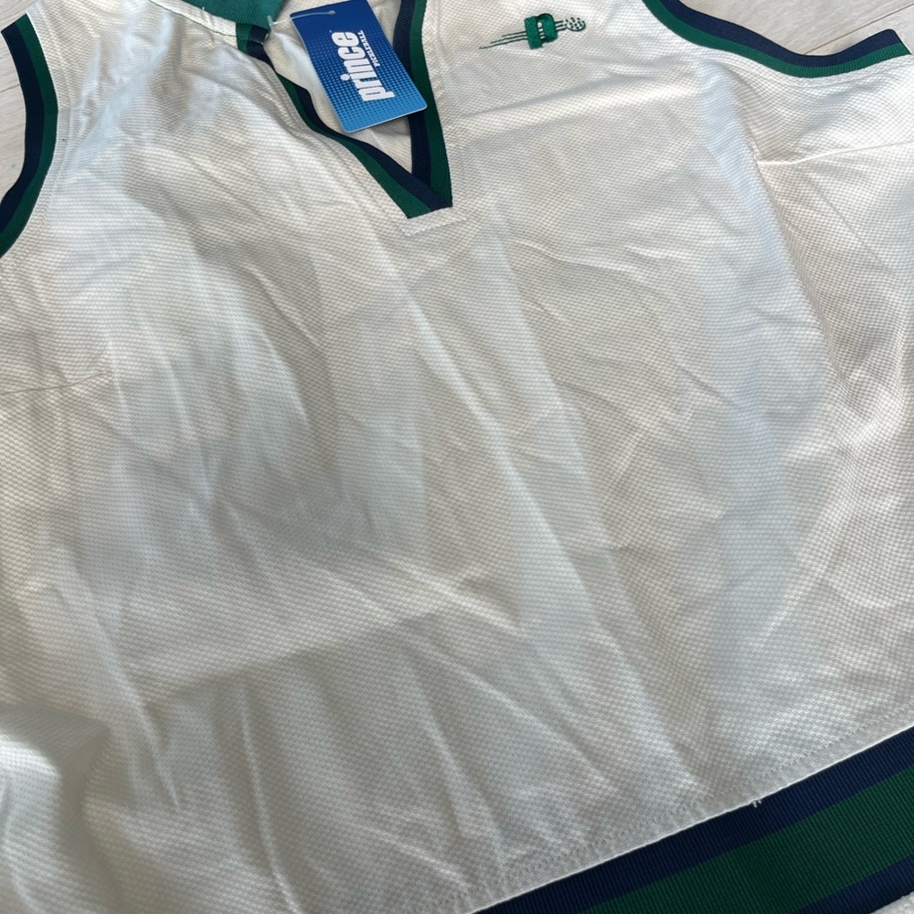 Prince Green and White Sports Top